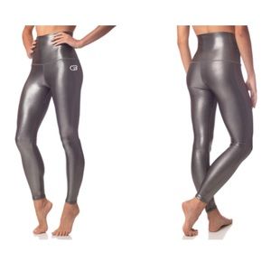 Emily Hsu Designs Metallic Silver Leggings
